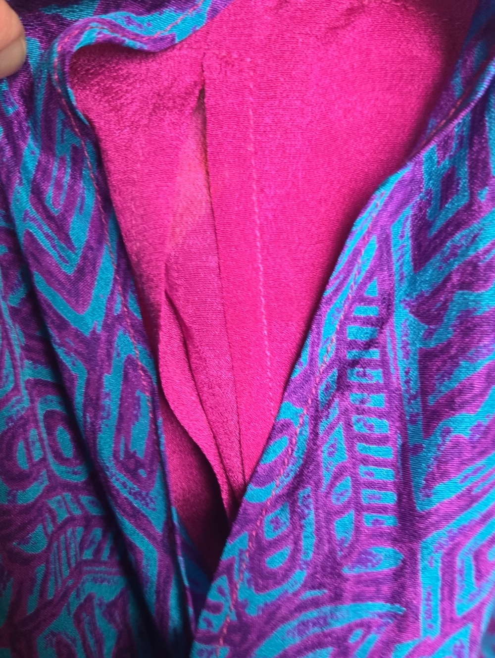 Vintage Funky Silk Geometric Skirt - Picture 8 of 8